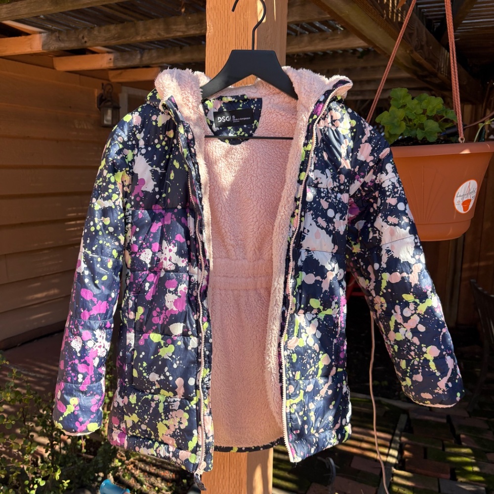 DSG Dicks Sporting Goods Girls Winter Coat Blue/ Purple / Pink, size S